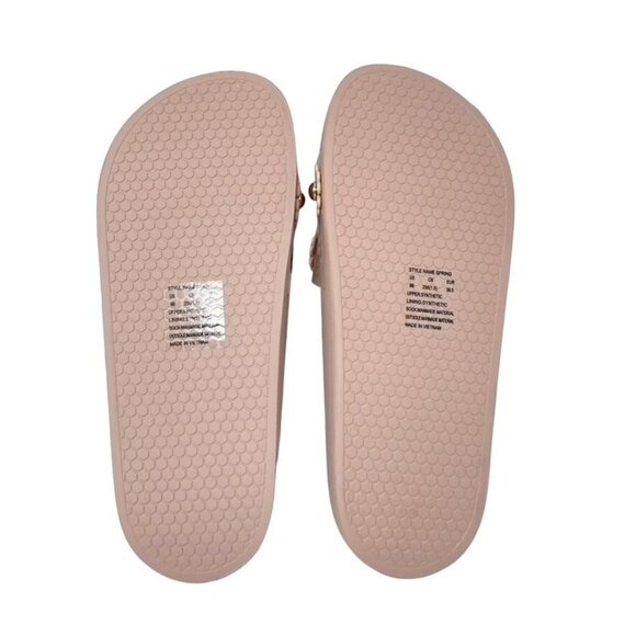 Kate Spade Spring Flower Embellished Slides Sz 9 Rose Smoke - Picture 7 of 9